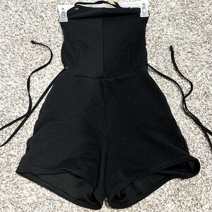 Criss-cross Black Romper